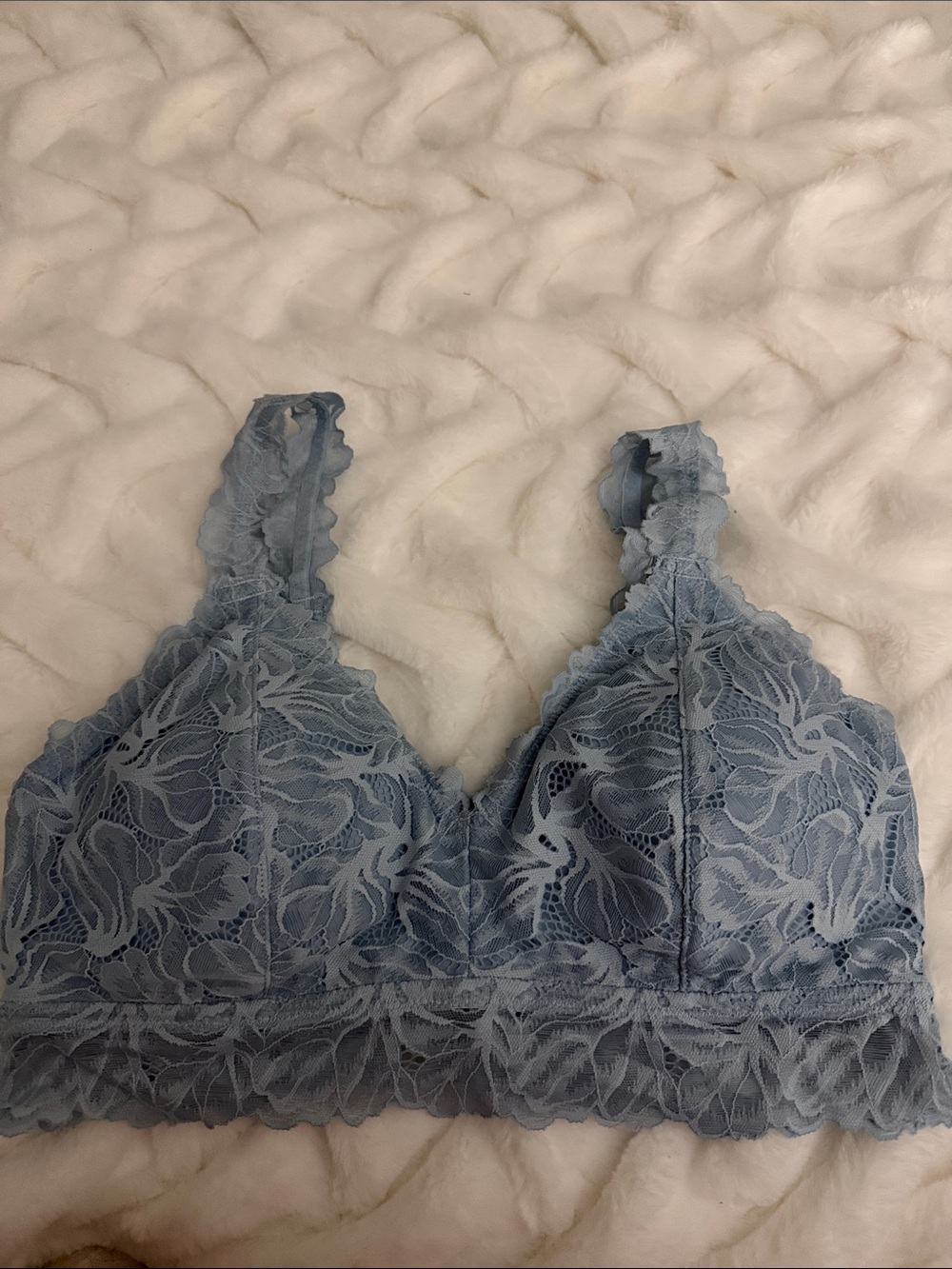 Maurices Light Blue Lace Bralette